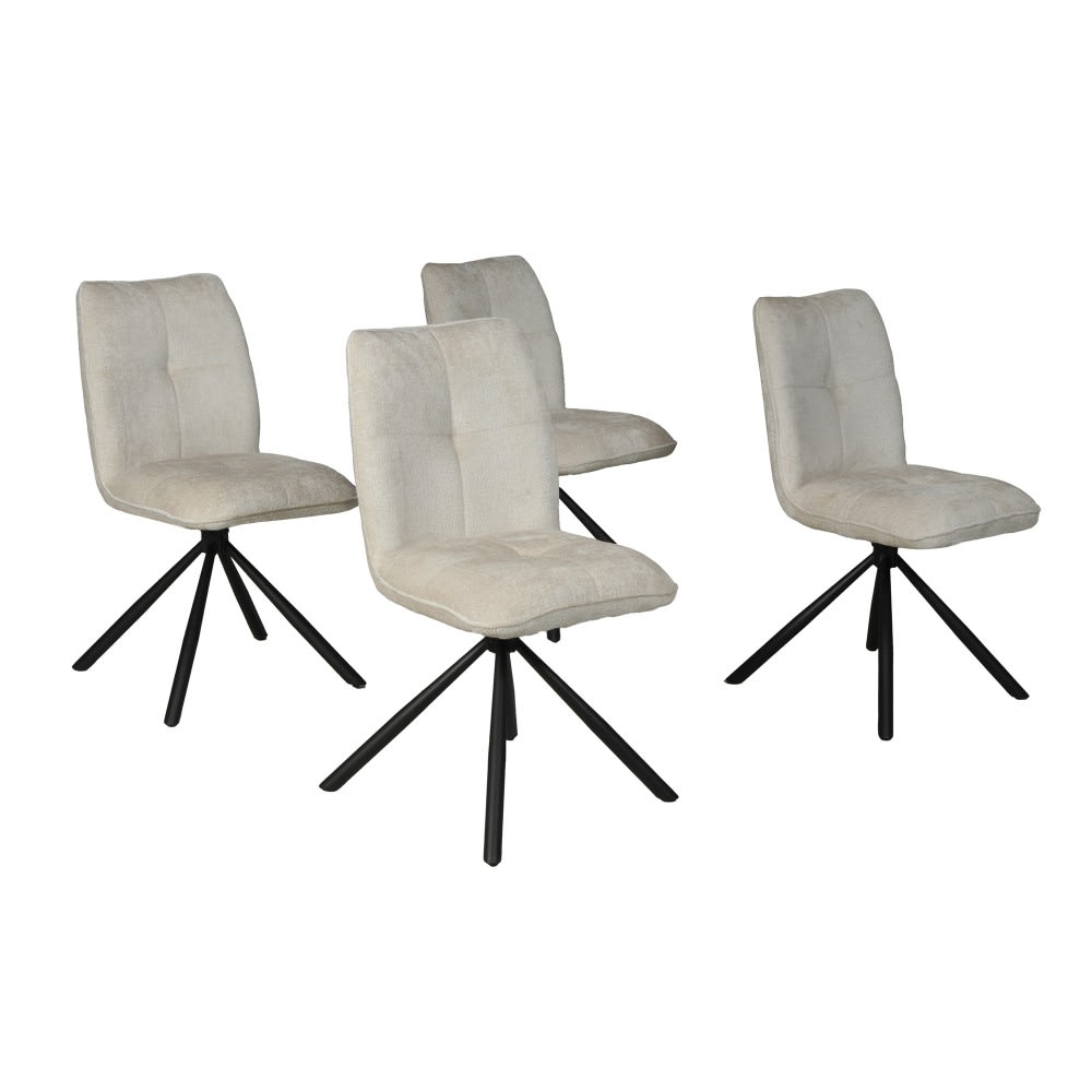 Lot de 4 chaises pivotantes