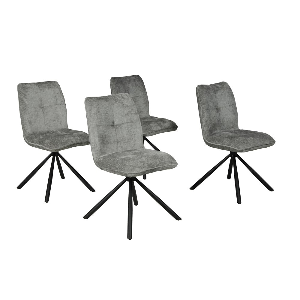 Lot de 4 chaises pivotantes