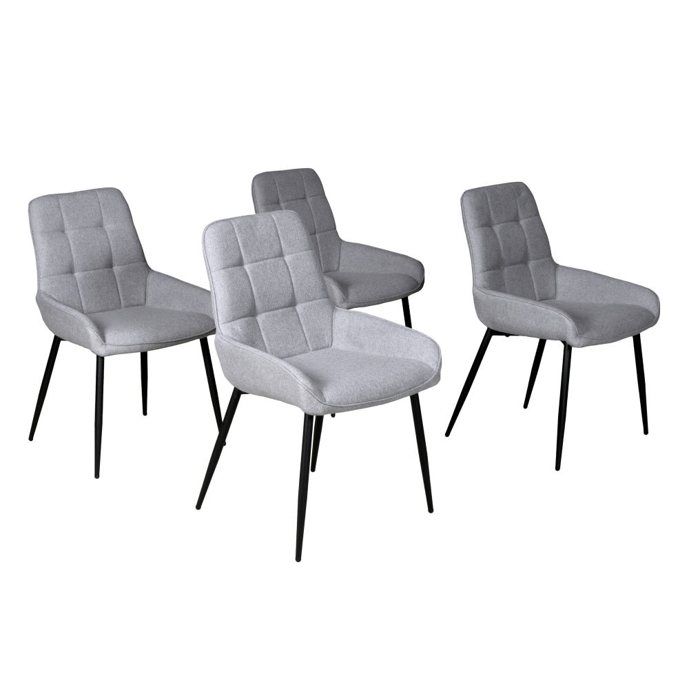 Lot de 4 chaises, gris