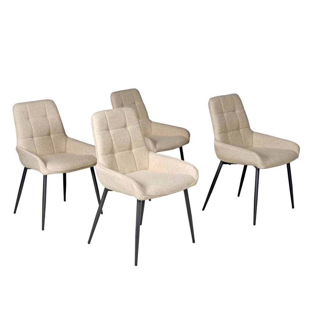Lot de 4 chaises, beige