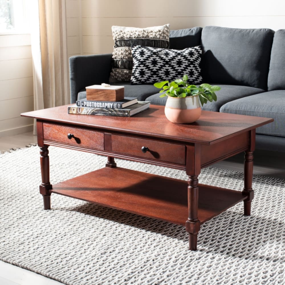 Couchtische aus Kiefer/Mdf, Dunkles Kirschrot - Maisons Du Monde