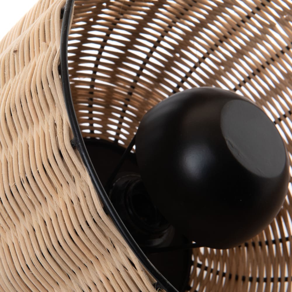 Lampe de table Samuel modèle moyen en bambou marron en rotin - Maisons du Monde