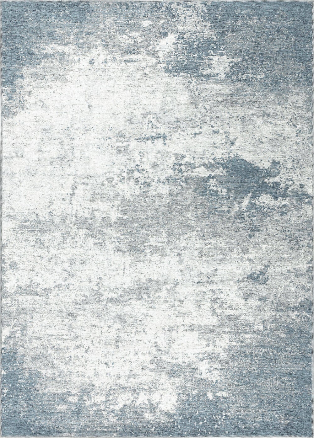 Tapis en laine gris/bleu 125 x 180 cm