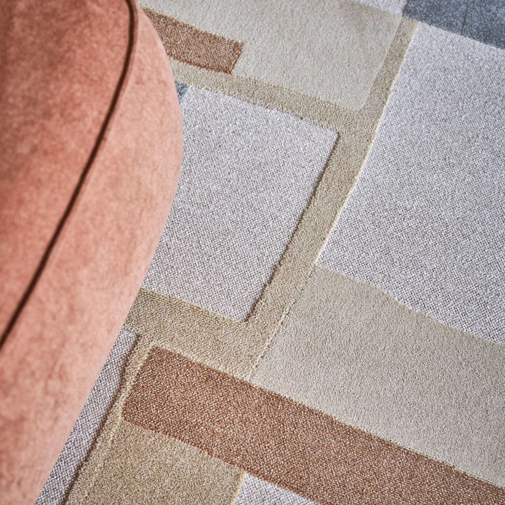 Tapis en polyester recyclé multicolore 135 x 195 cm — vue 4