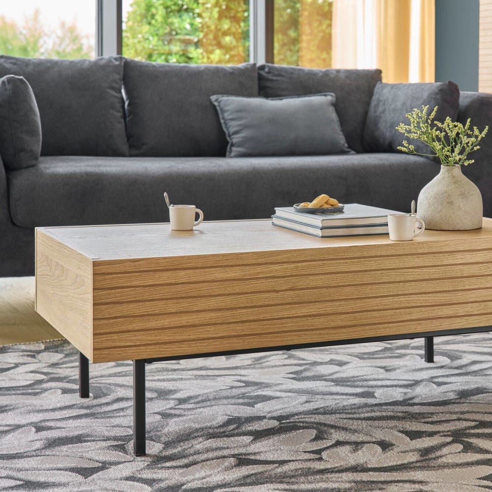 Tapis en laine motif plantin gris/ecru 200 x 300 cm — vue 4