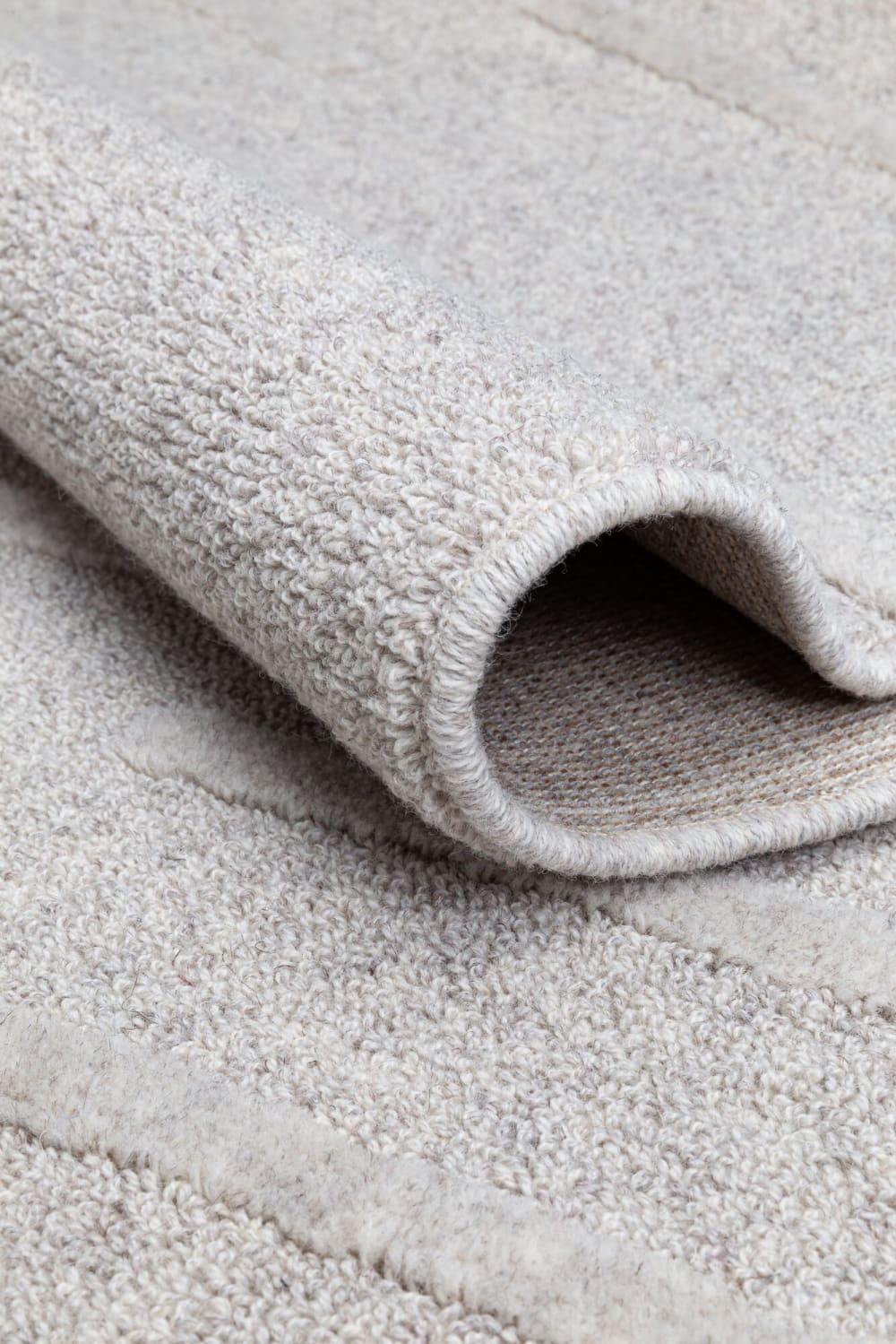 Tapis en laine rectangulaire gris 200 x 300 cm — vue 4