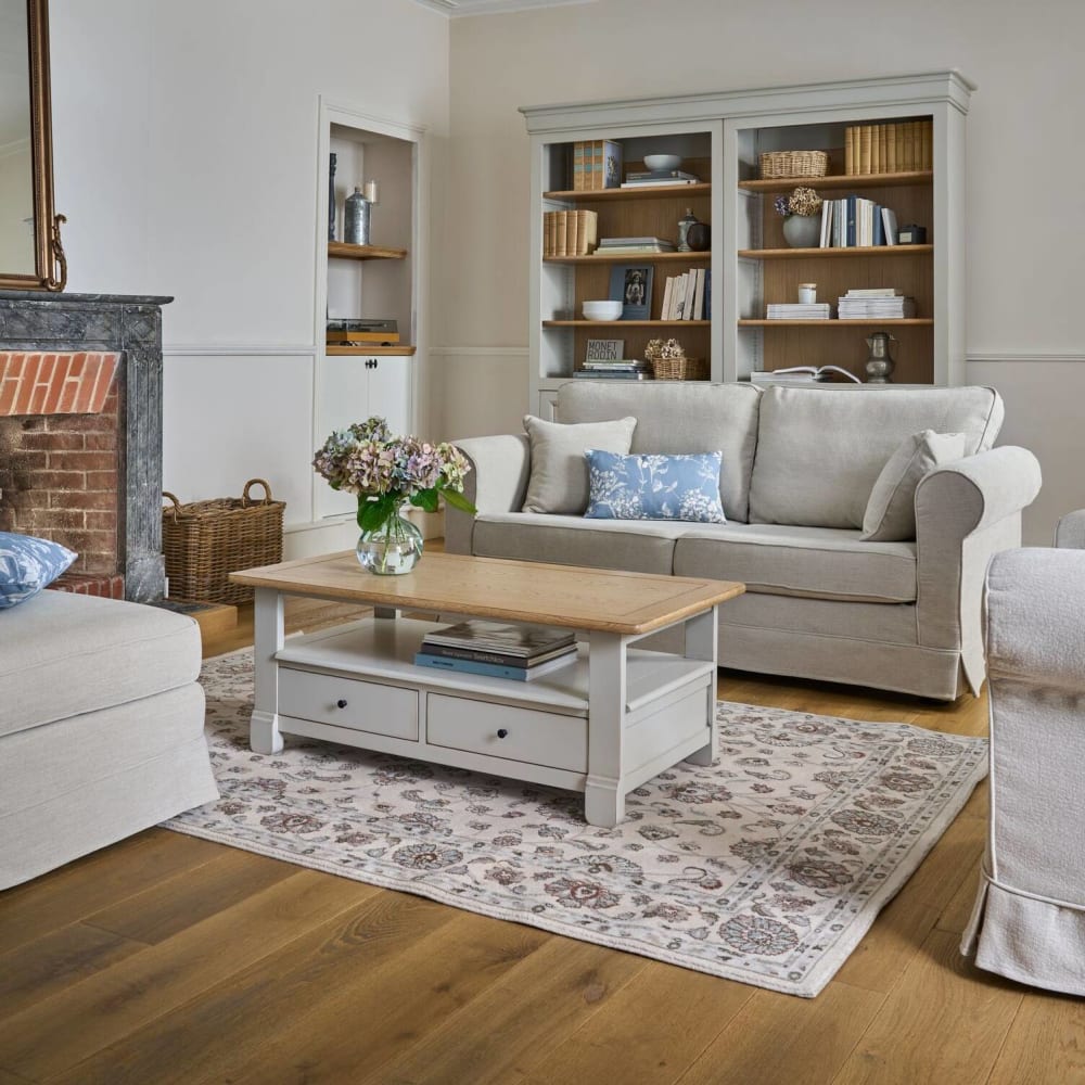 Tapis en laine beige à motif 120 x 170 cm — vue 3