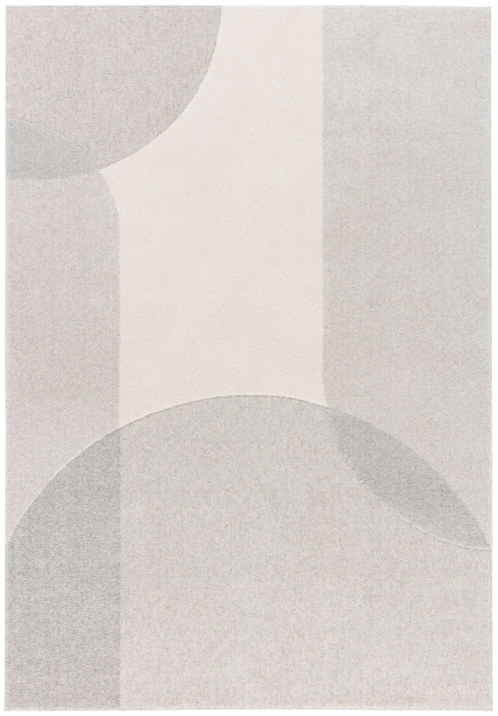 Tapis en laine gris et beige 160 x 230 cm