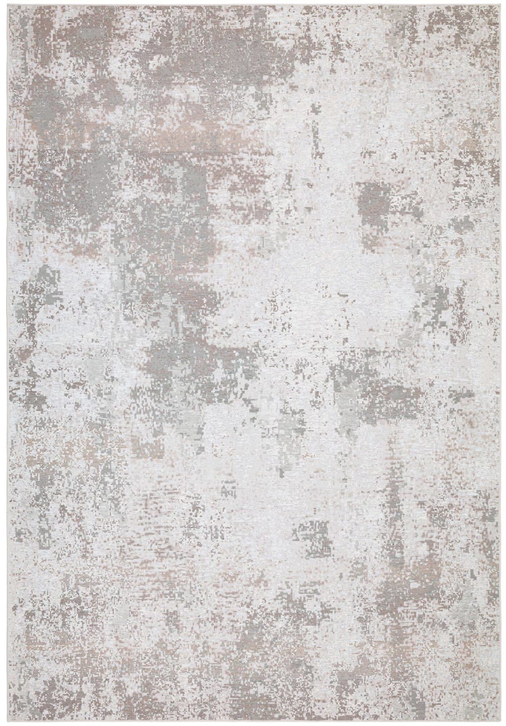 Tapis en coton et en laine gris 125 x 180 cm