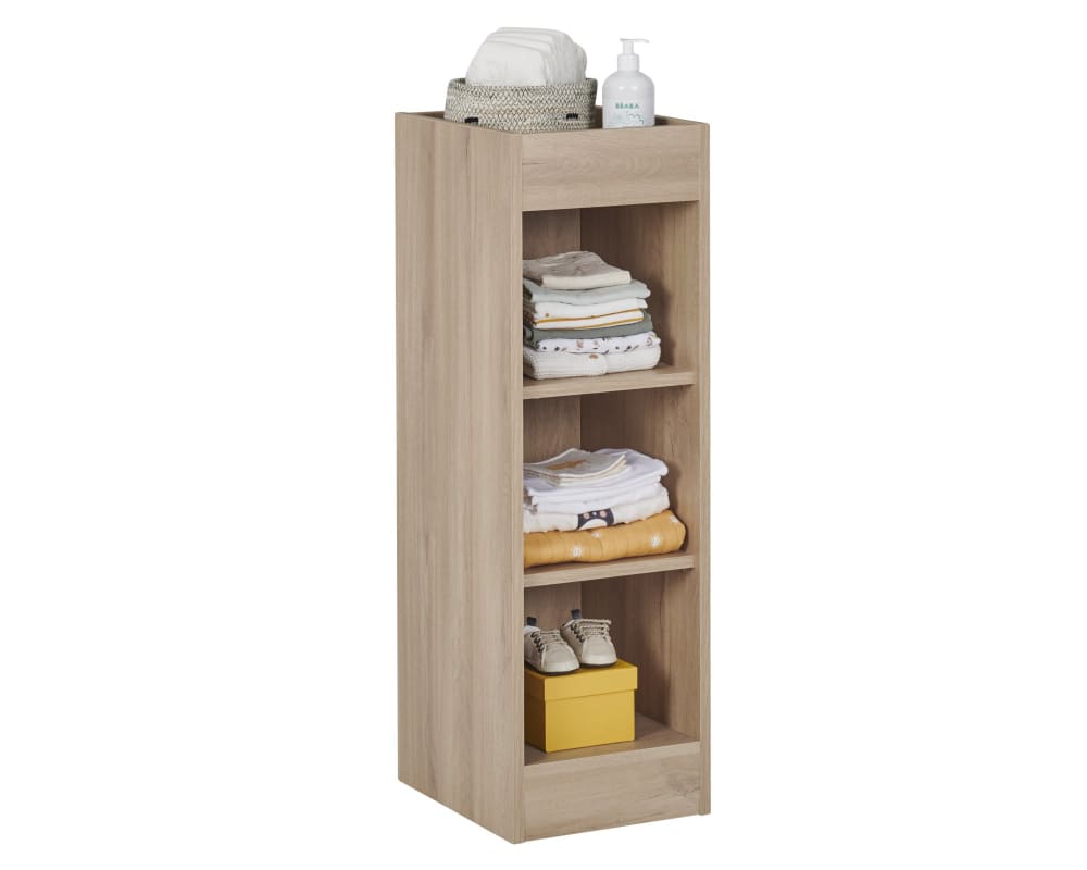 Petite bibliothèque calypso en bois durable effet bois chêne du bocage