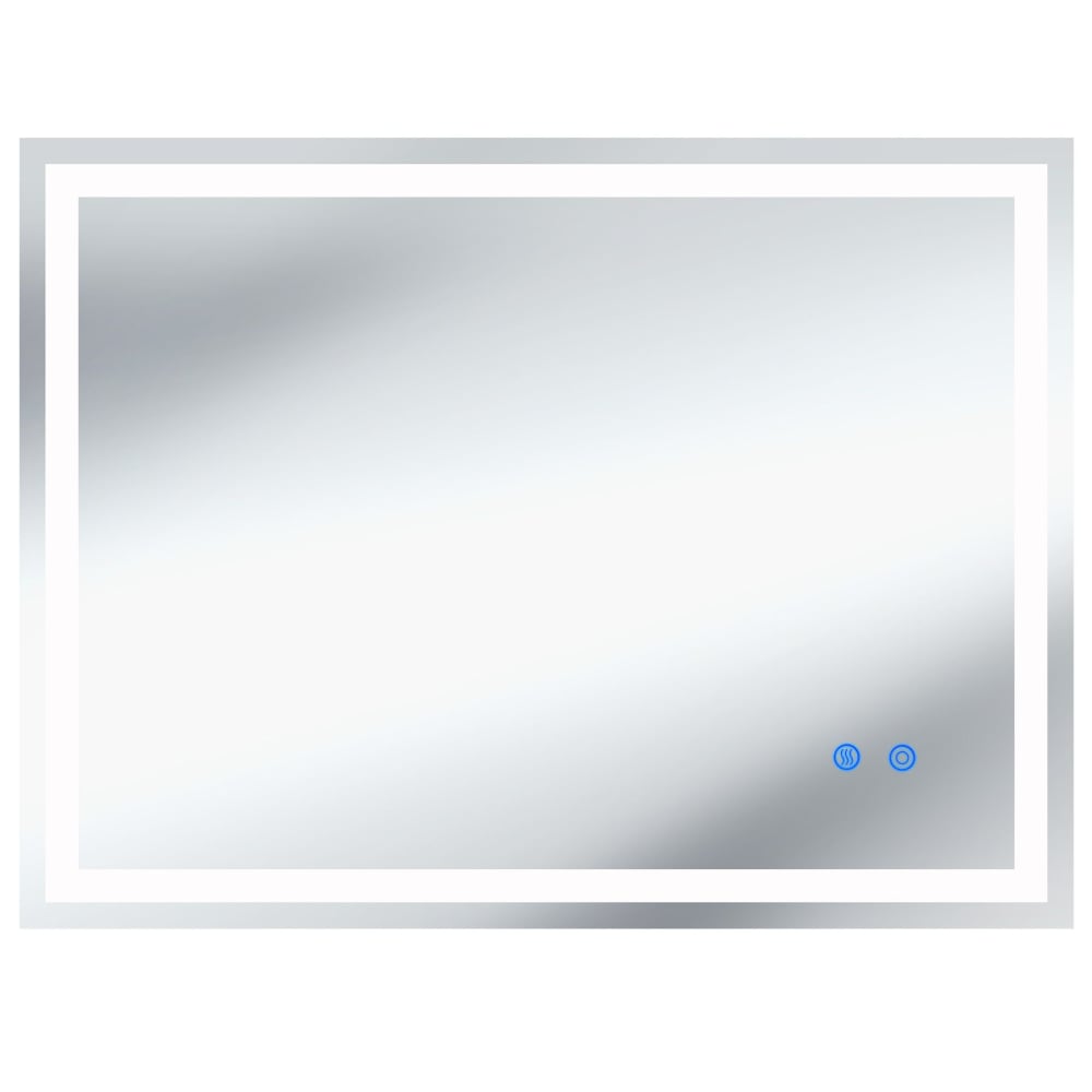 Miroir de salle de bain LED commande tactile réglable 60 x 80 cm