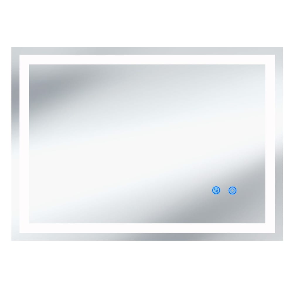 Miroir de salle de bain LED commande tactile réglable 50 x 70 cm