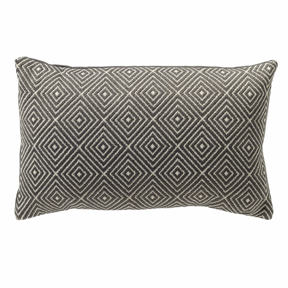 Coussin d'extérieur gris 30x50 cm