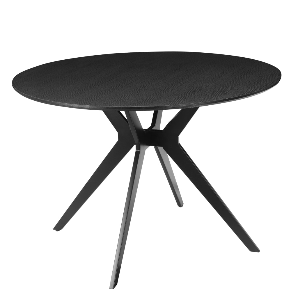 Table à manger en effet bois noir 4 personnes D110
