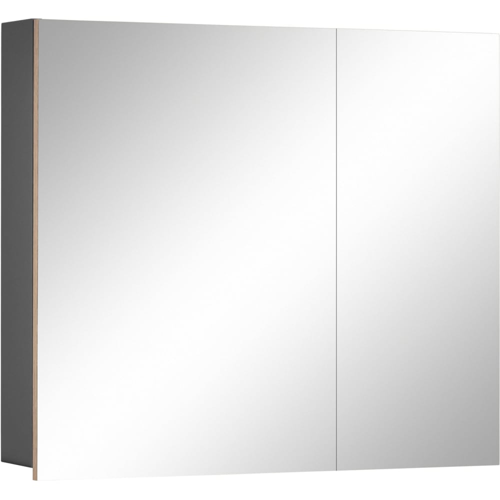 Armoire murale de salle de bain avec miroir effet chêne anthracite