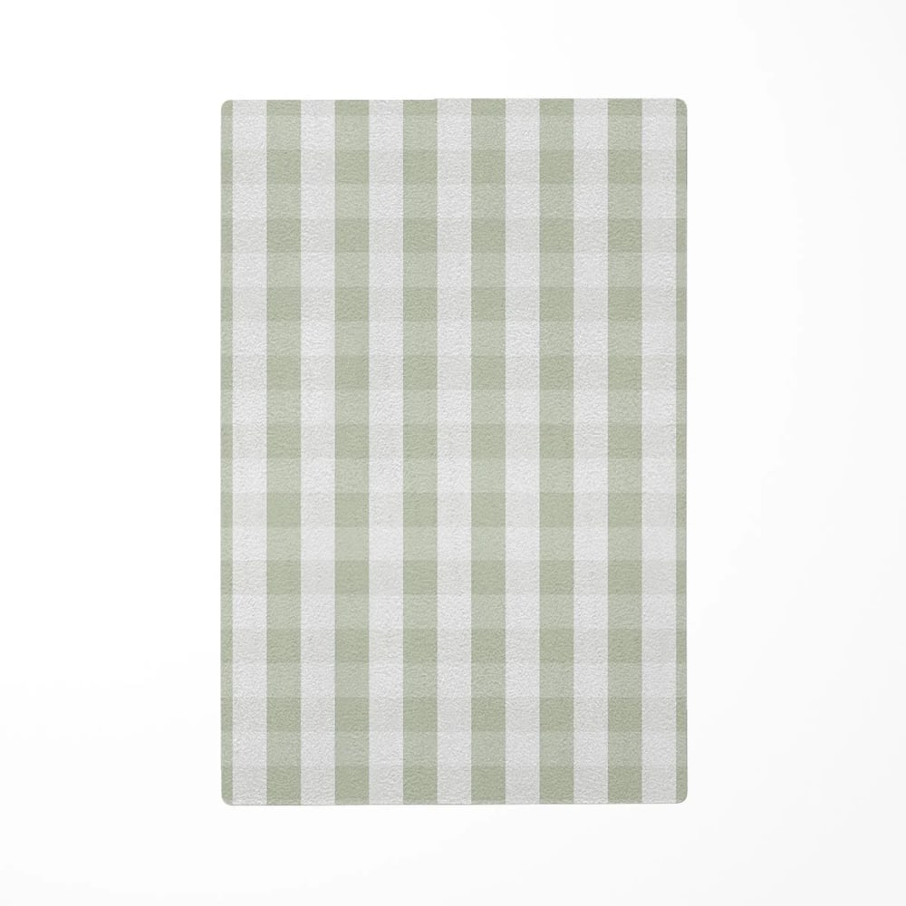 Decochic Kinderteppiche mit Vichy-karo helles Salbeigrün 85x130 cm Öko-Tex Zertifikat Pes - Polyester Kinder