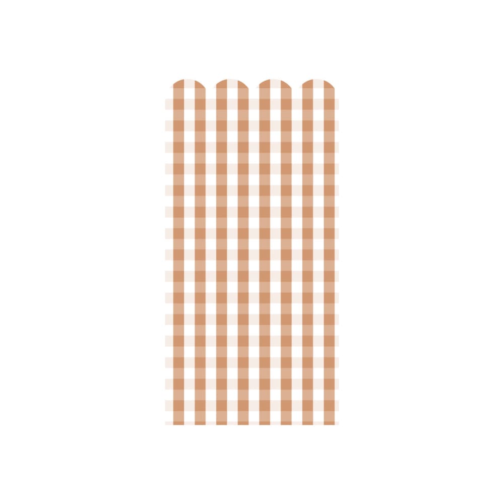 Decochic Vinylboiserie-Sticker Scallop Vichy braun 50x100cm (2er-Set) Pva - Polyvinylacetat Kinder