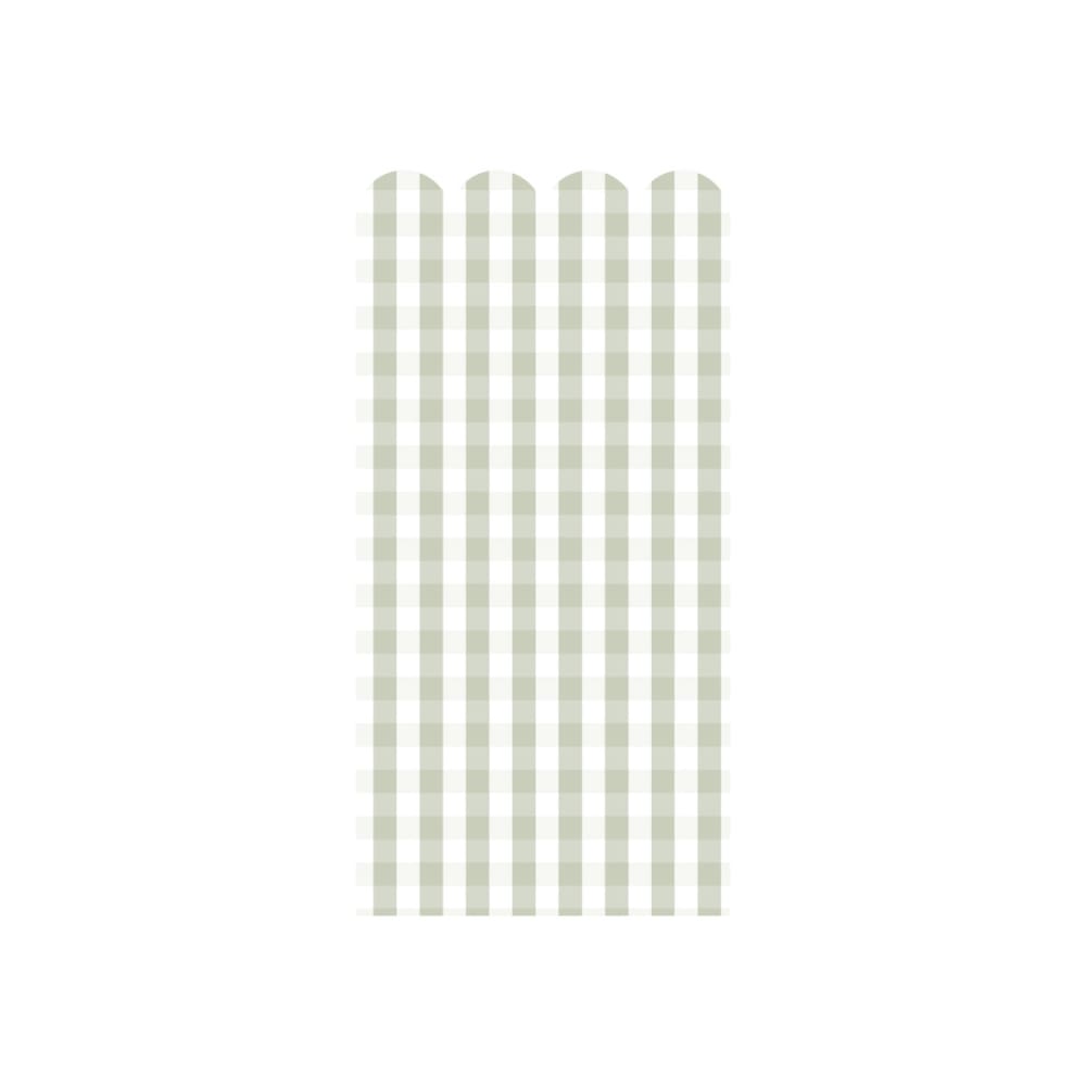Decochic Vinylboiserie-Sticker Scallop Vichy grün 50x100cm (2er-Set) Pva - Polyvinylacetat Kinder