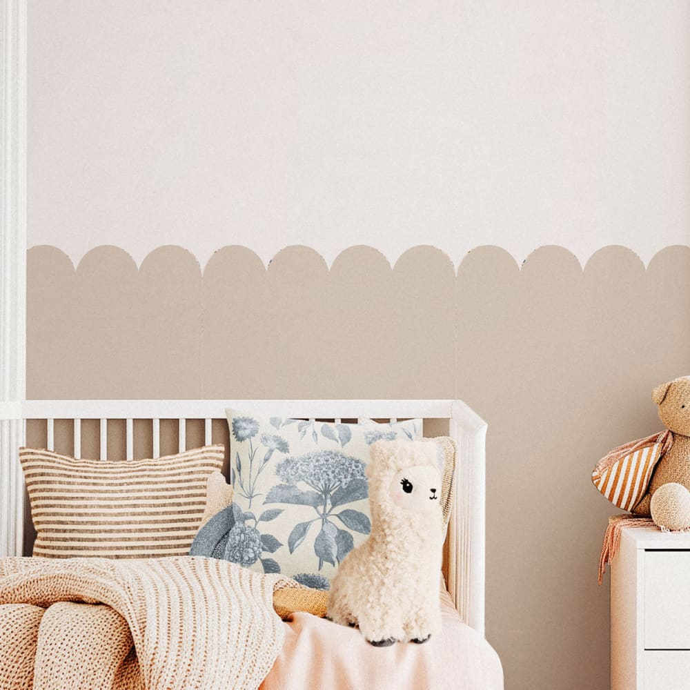 Vinyl-Sticker Muschelsaum Ecru 50x100cm (2er-Set) - Maisons Du