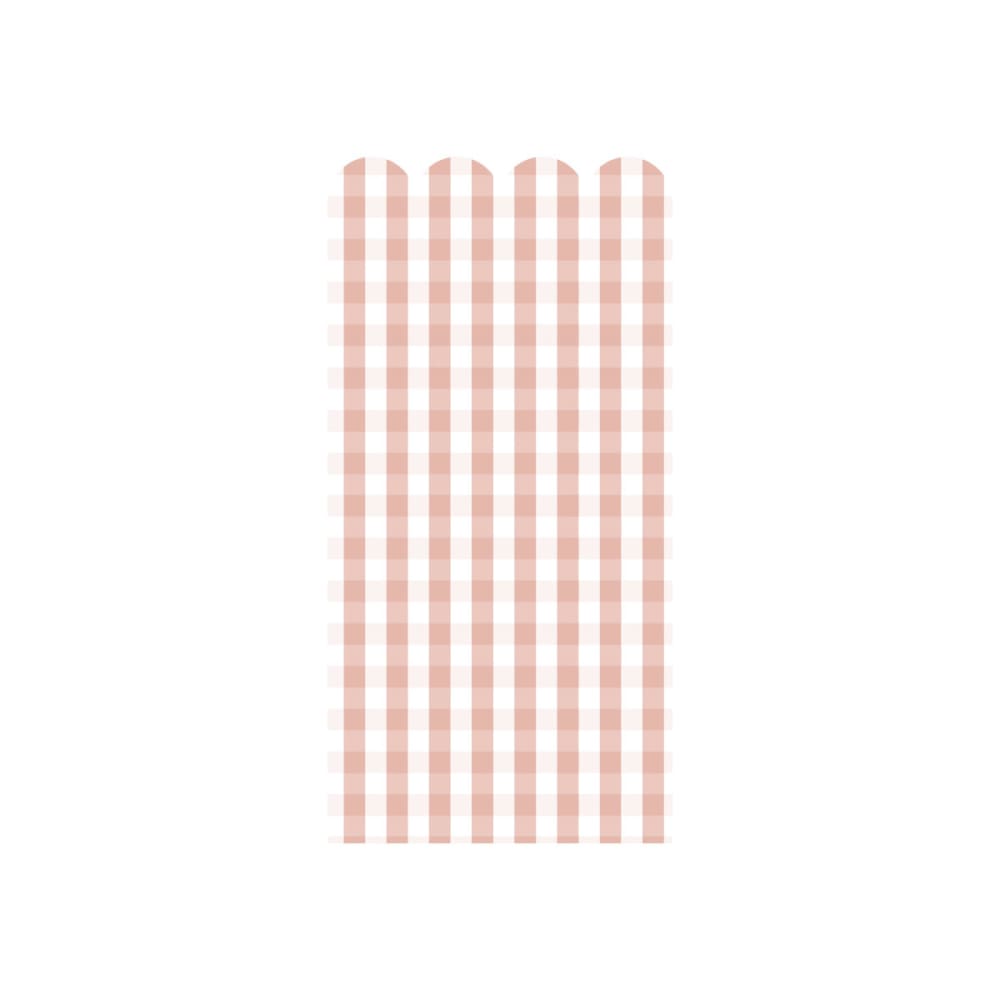Decochic Vinylboiserie-Sticker Scallop Vichy rosa 50x100cm (2er-Set) Pva - Polyvinylacetat Kinder