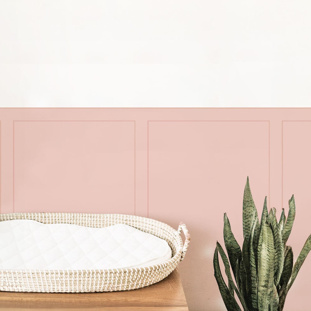 Vinylboiserie-Sticker rechteckig rosa 50x100cm (2er-Set) -