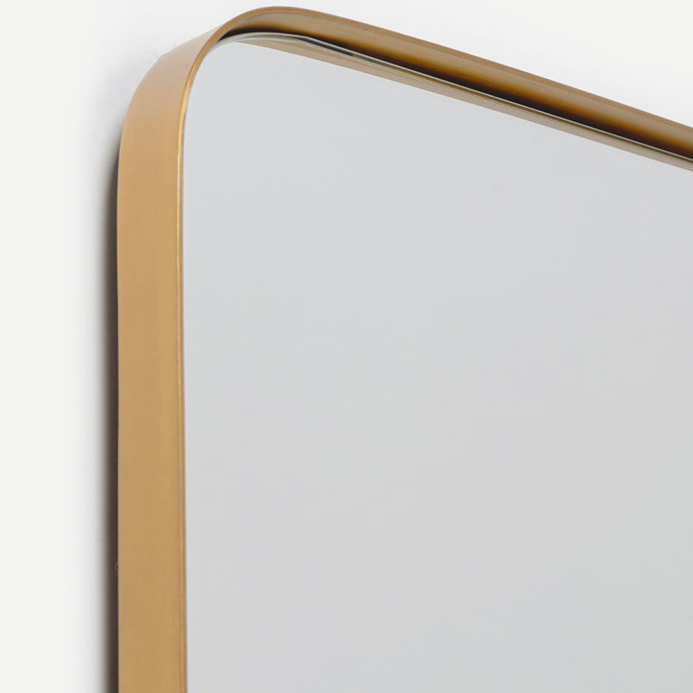Spiegel mit Rahmen aus Stahl, gold, 80x120cm - Maisons Du Monde