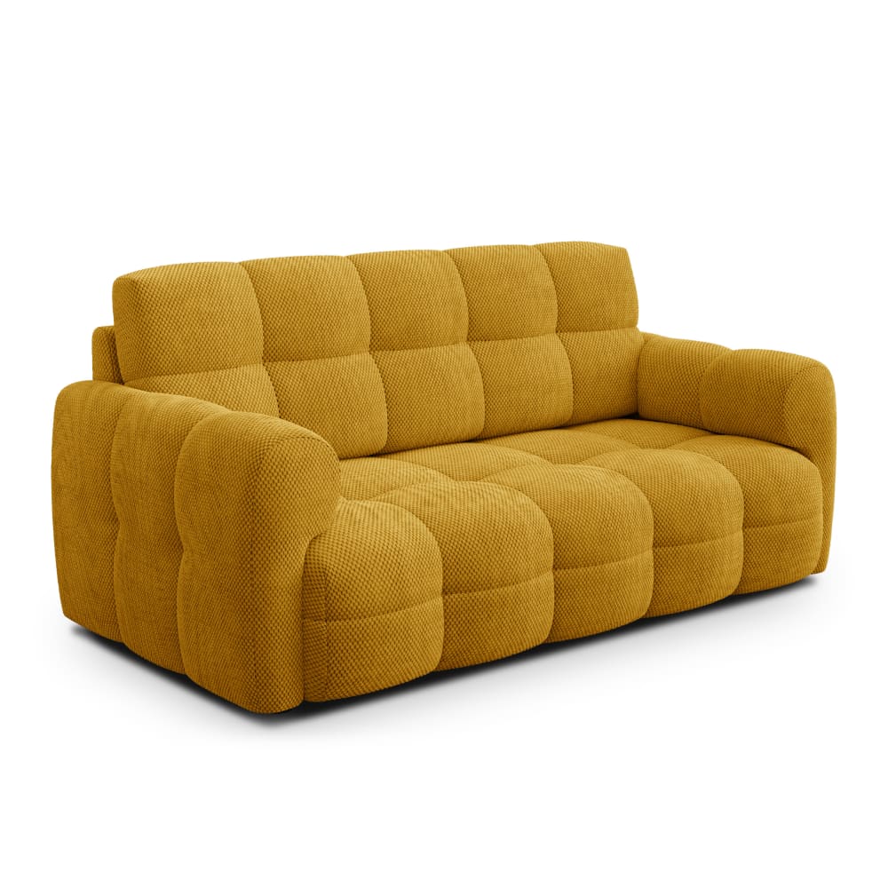 Canapé 2,5 places, tissu jaune