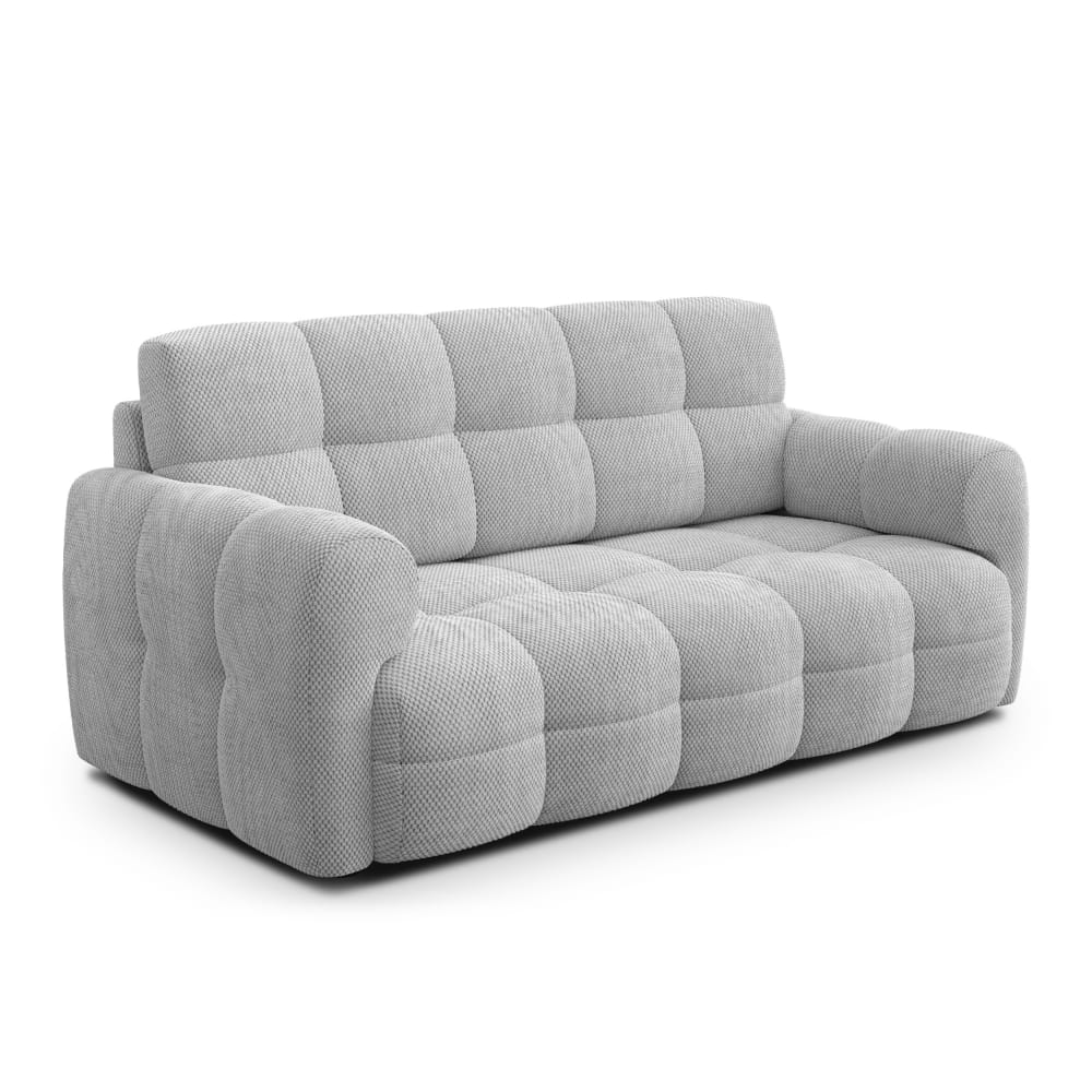 Canapé 2,5 places, tissu gris clair
