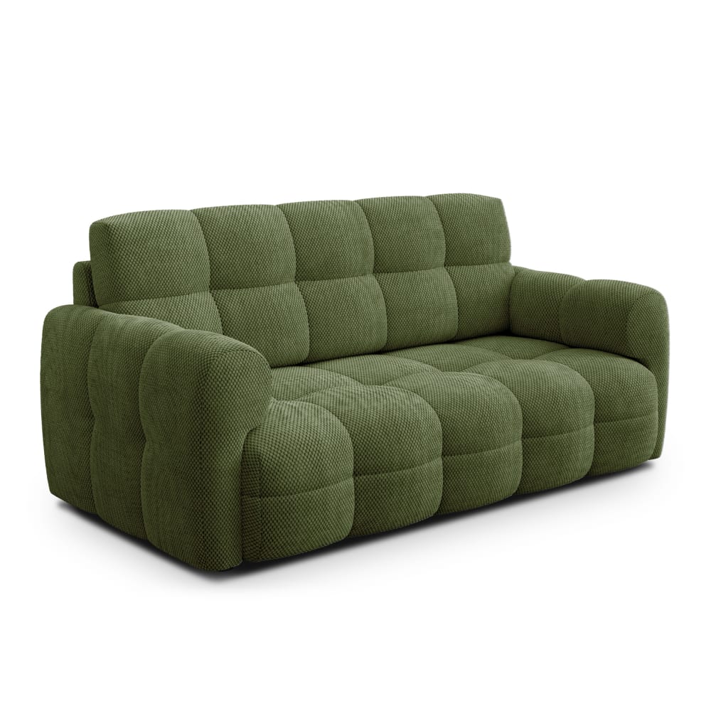 Canapé 2,5 places, tissu vert