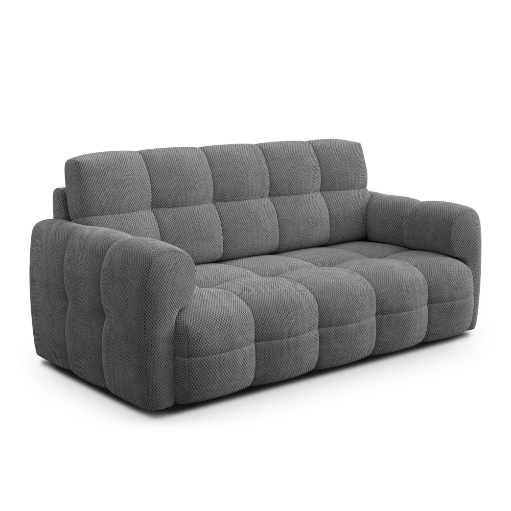 Canapé 2,5 places, tissu gris