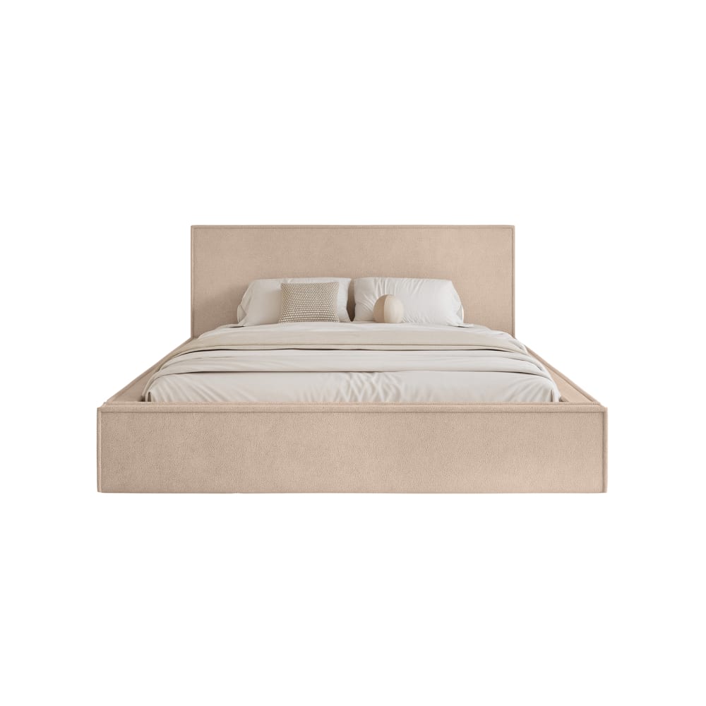 Lit rembourré en tissu - sable