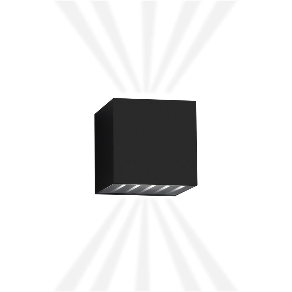 Nettlife Leach - LED-Wandleuchte aus Metall, Schwarz, L 10 cm, max. 10 W style modern Schwarz Metall