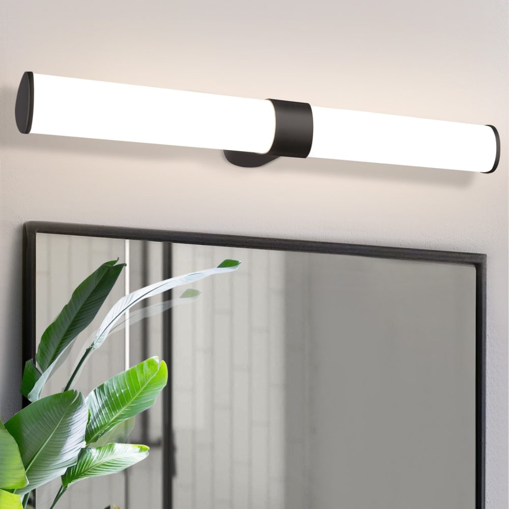 Reid - applique murale led en plastique, noir, l 60 cm — vue 3