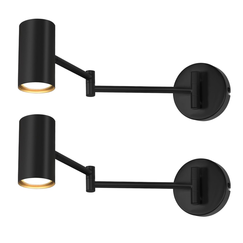 Nettlife Dalton - Wandleuchte aus Metall, Schwarz, 10 cm, GU10, max. 40 W style modern Schwarz Metall