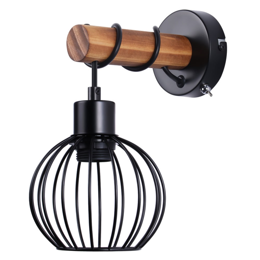 Bergheim - applique murale en métal, coloris noir, l 13 cm, max. 4 w