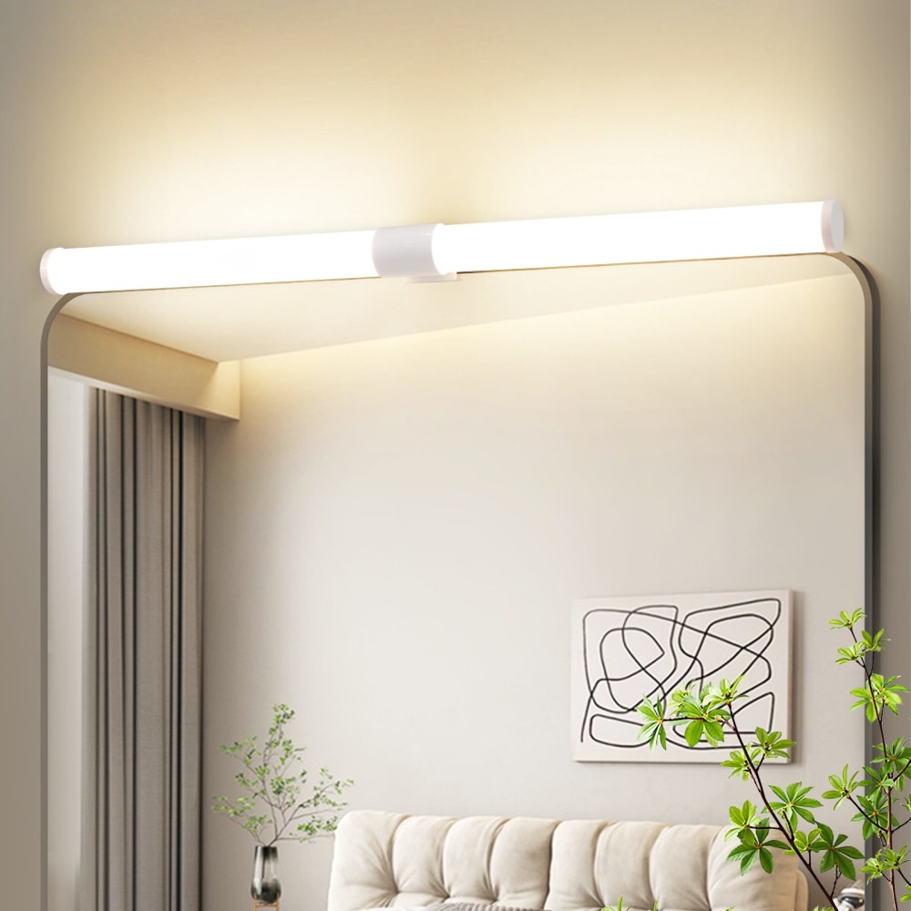 Lederer - applique murale led en plastique, blanc, l 60 cm — vue 3