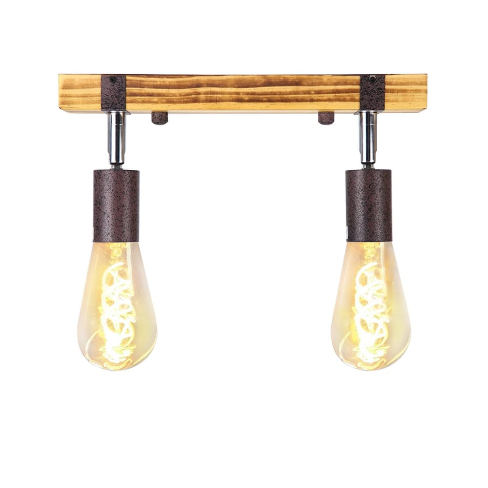 Durham - spot de plafond en métal, marron, l 30 cm, e27