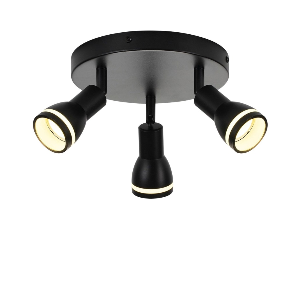 Nettlife Jefferson - Deckenstrahler aus Metall, Schwarz, 20 cm, GU10 style modern Schwarz Metall