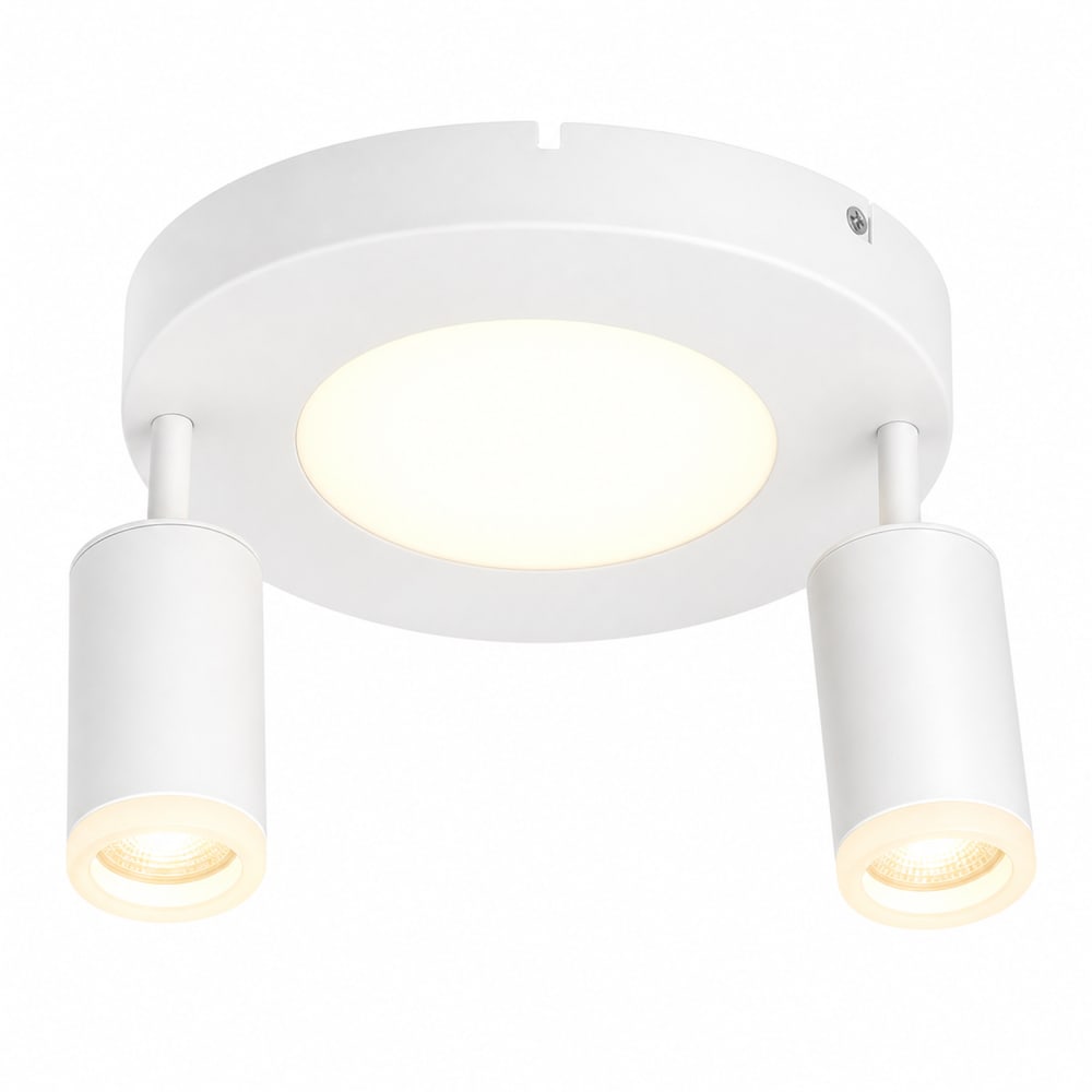 Nettlife Neil - Deckenstrahler aus Metall, Weiß, L 25 cm, GU10, max. 20 W style modern Weiß Metall