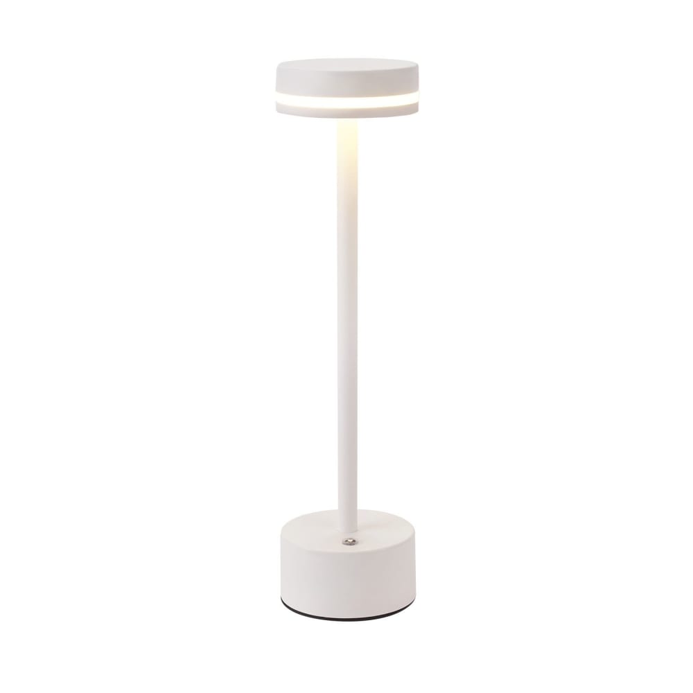 Nettlife Martell - LED-Tischleuchte aus Metall, Weiß, L 8 cm, max. 2 W, 2er-Set style modern Weiß Metall