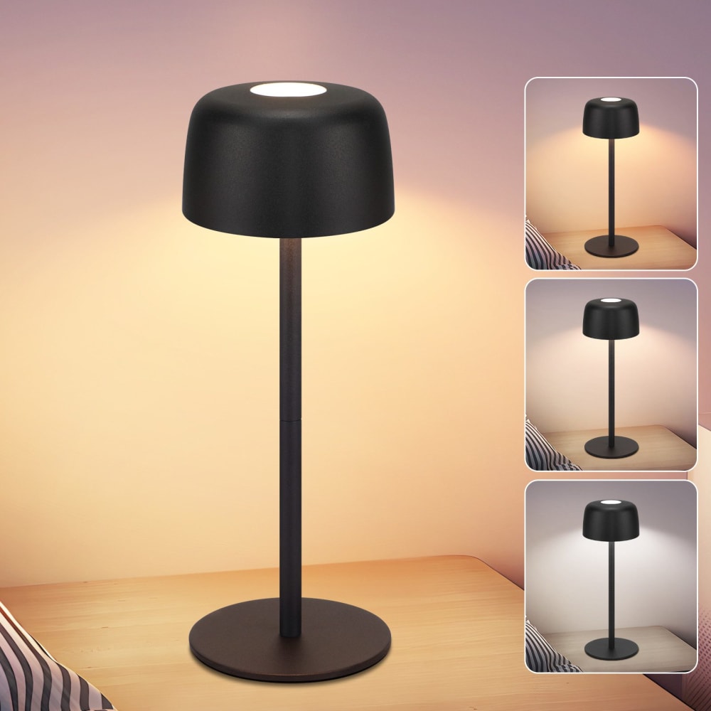 Leggitt - LED-Tischleuchte aus Metall, Schwarz, L 9 cm, max. 2 W