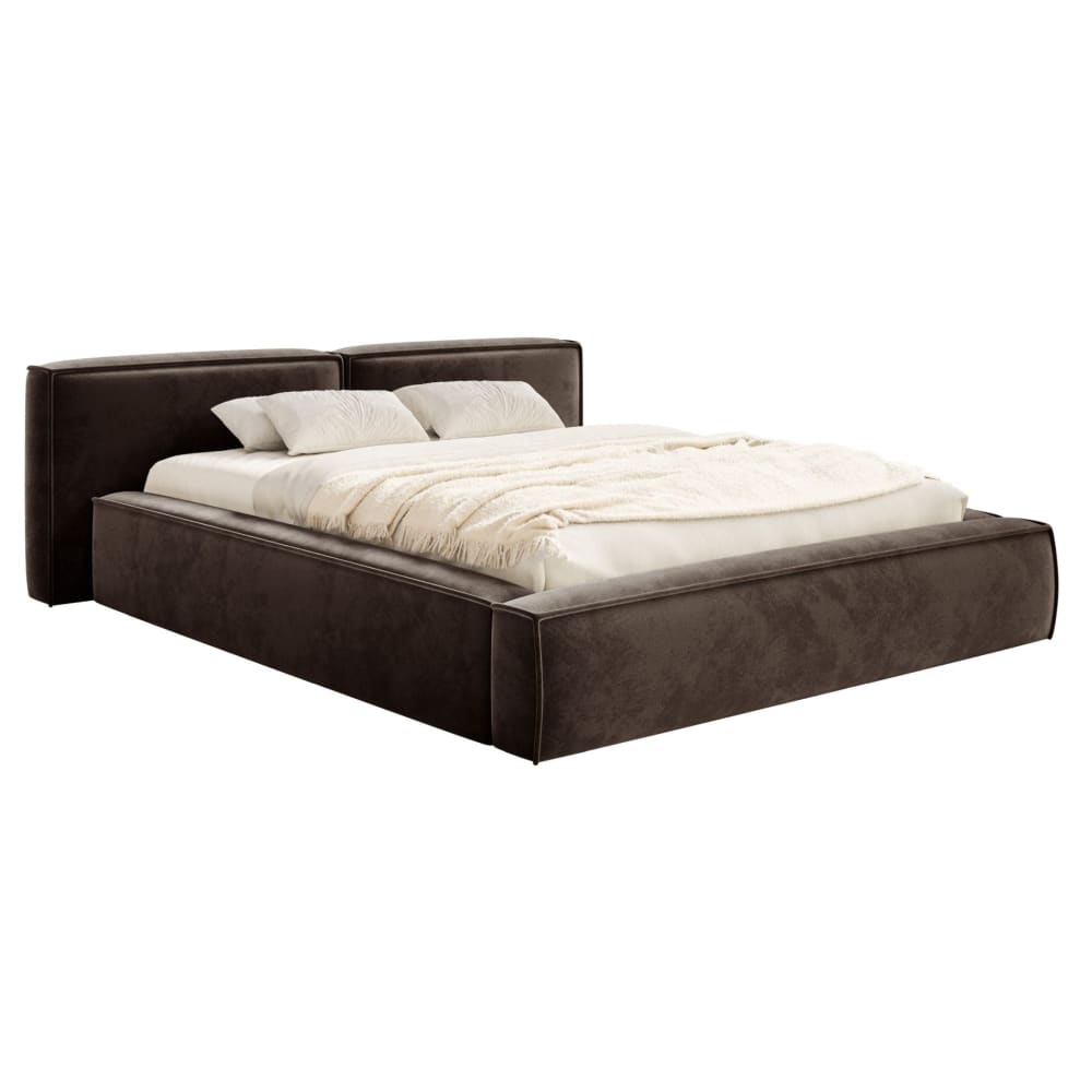 Lit coffre 160 x 200 - brun