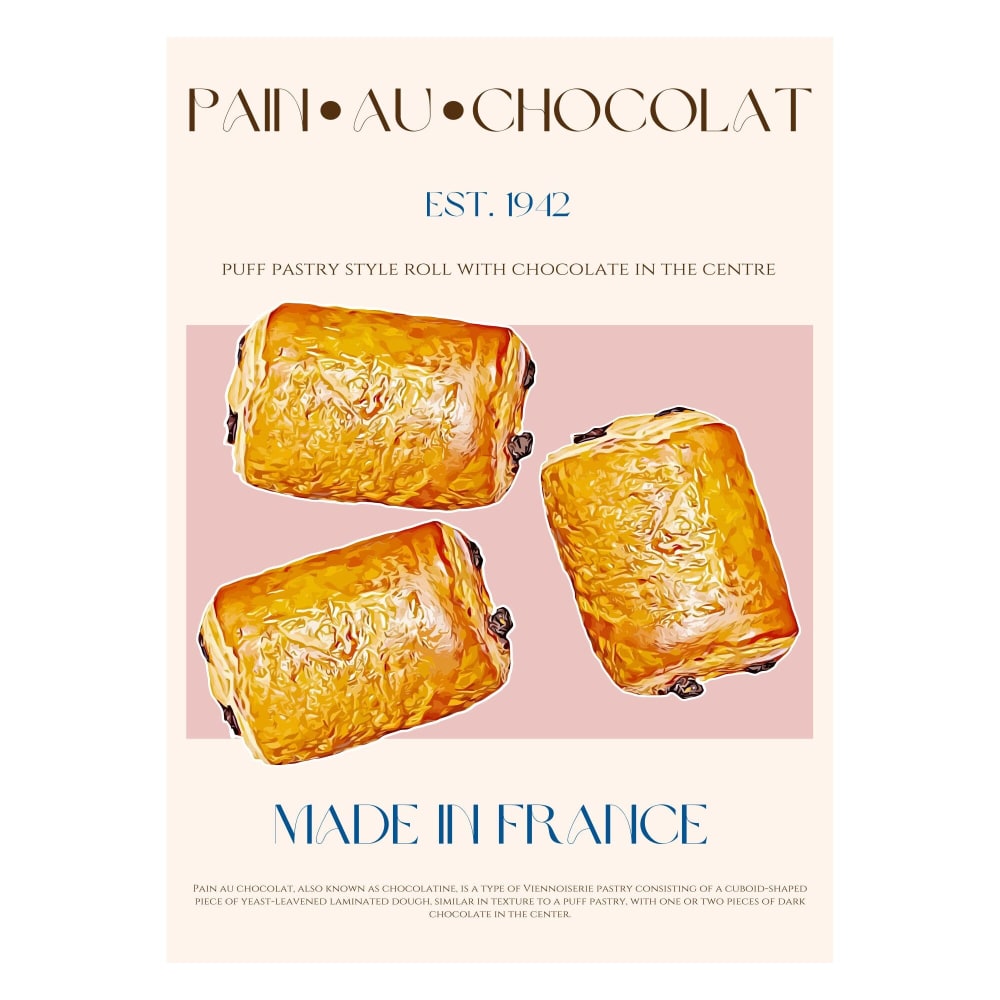 Affiche ''Pain Au chocolat