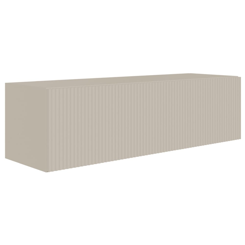 Meuble TV mural 1 porte, beige gris, 100 cm