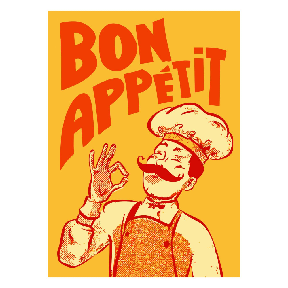 Affiche ''Bon Appetit'' sans cadre - 70 x 100 cm