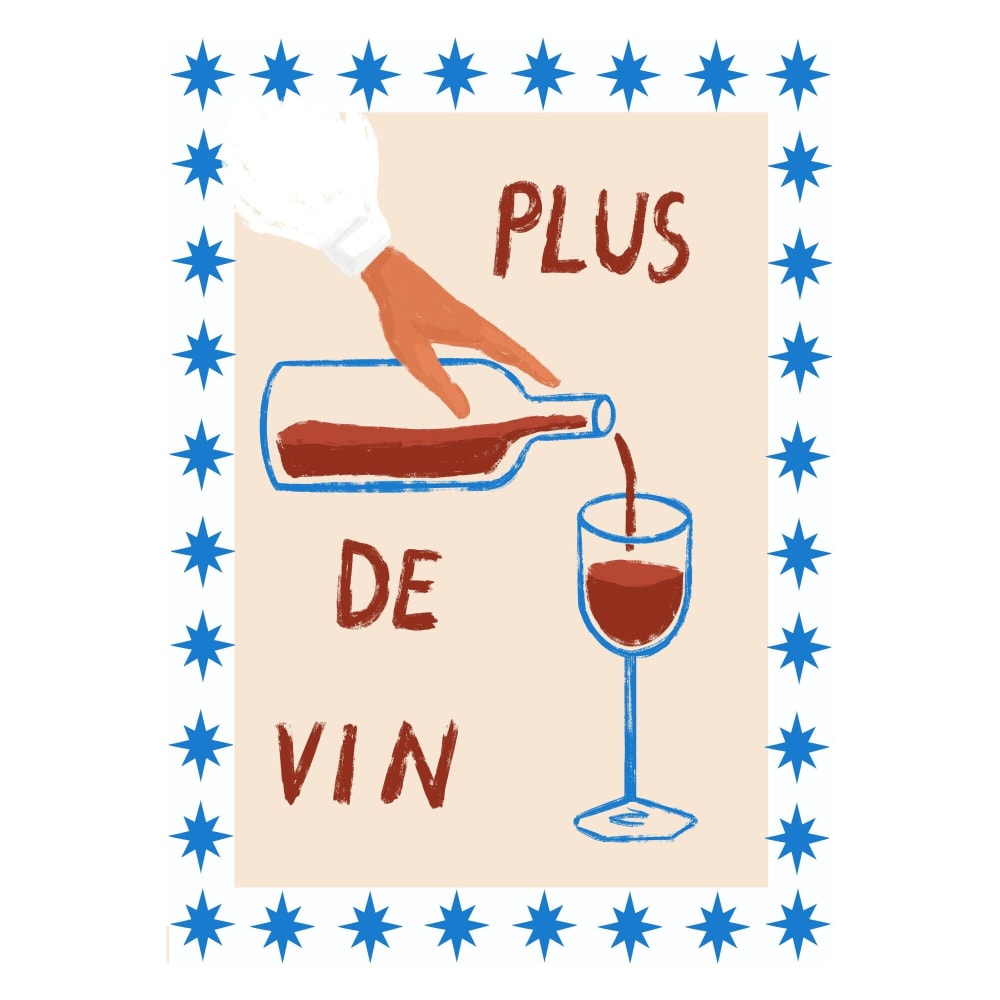 Affiche ''Wine Pour Delight'' sans cadre - 50 x 70 cm