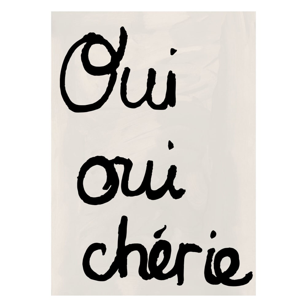 Affiche ''Oui Oui Yes Yes Darling'' sans cadre - 30 x 40 cm
