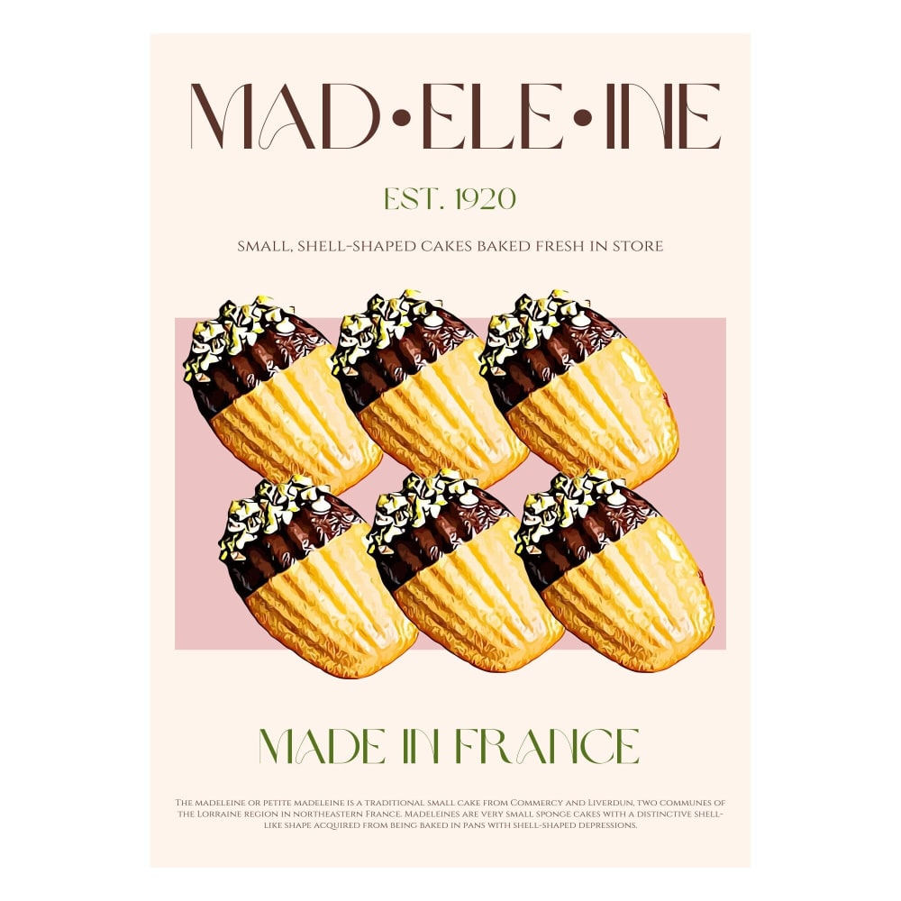 Affiche ''French Treat Delight'' sans cadre - 30 x 40 cm