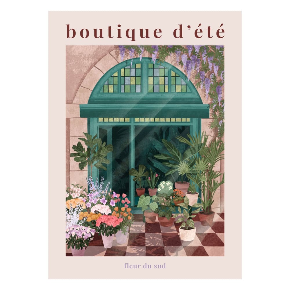 Affiche ''French Flowershop'' sans cadre - 30 x 40 cm