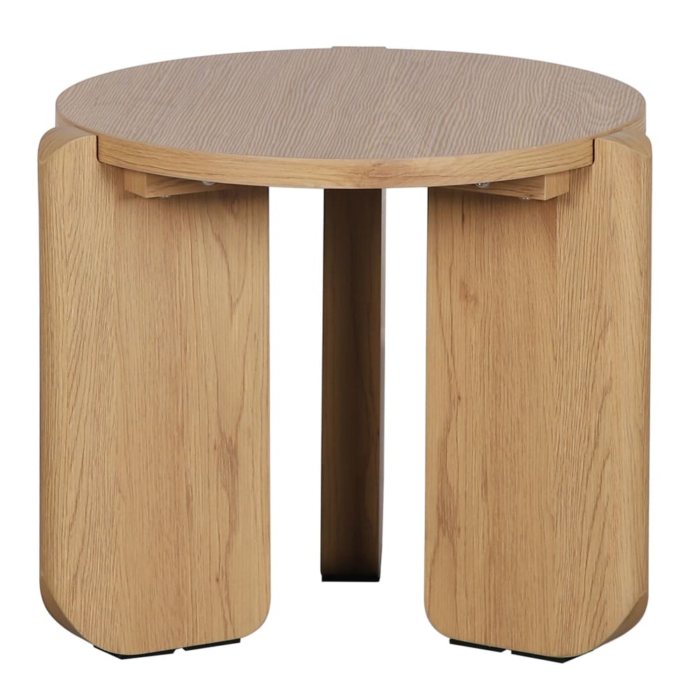 Table basse, Ø 50 cm, effet chêne